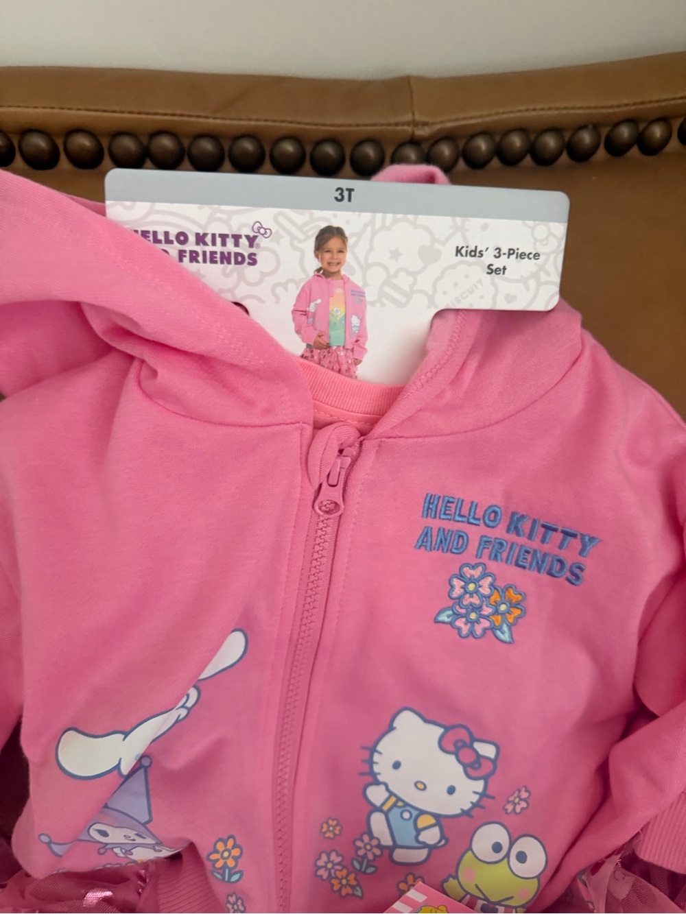 3T Hello Kitty 3 pc skirt hoodie jacket shirt outfit set clothes